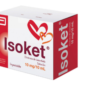 Isosorbida dinitrato de. Solución Inyectable Cada ml contiene: Dinitrato de isosorbida 1 mg Envase con 10 apolletas con 10 ml (10 mg/10 ml)